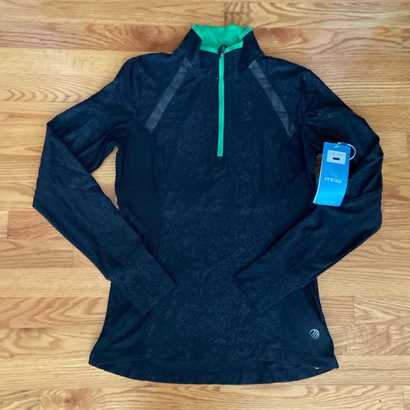 MPG NWT Mondetta Reflective Quarter Zip Cooling Running Top - Picture 3 of 16